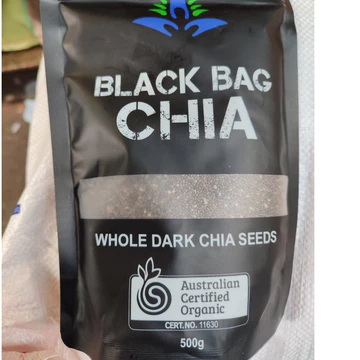 HẠT CHIA ĐEN ÚC BLACK BAG CHIA ( 1 GÓI 500G) – Nguyên Hạt – Dinh Dưỡng Cao – Pha Nước, Sinh Tố, Sữa Chua