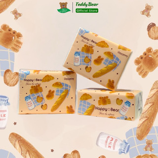 Giấy Rút Lụa Trắng HAPPY BEAR Ultra Soft 3 Lớp , Softness 4 Lớp Chất Dai Mặt Lụa Mềm Mại Mịn Màng Dịu Êm