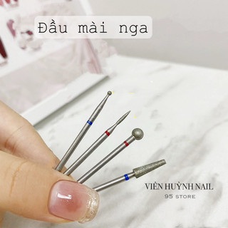 Đầu mài nail kim loại - đầu mài Nga màu bạc giúp loại bỏ lớp da chết