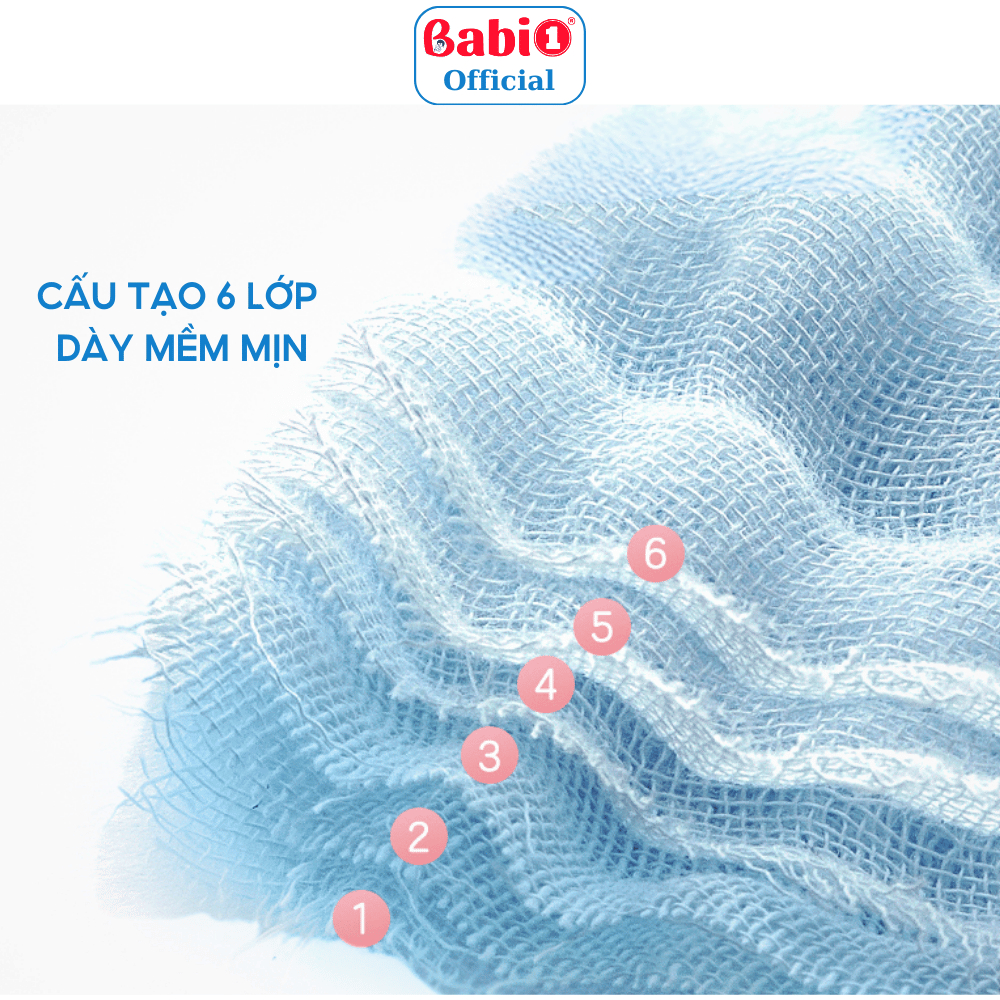 Khăn Tắm Chăn 6 Lớp Babi 1 Xô Muslin Xuất Nhật Cho Bé Size Lớn