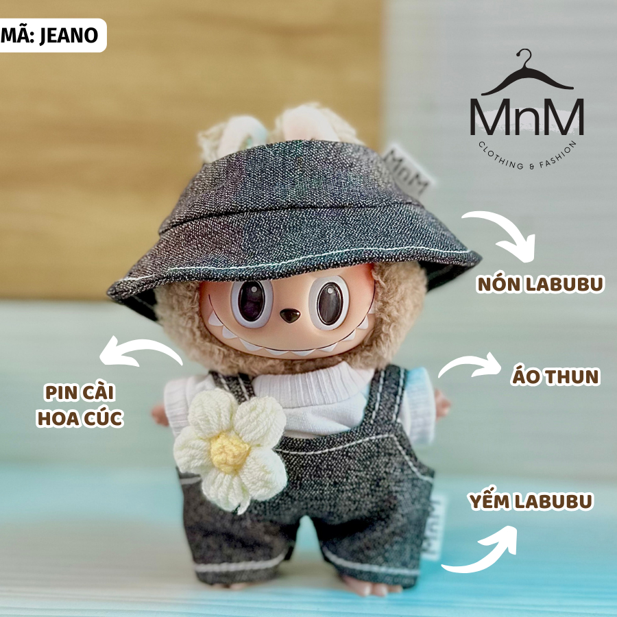 [Hỏa tốc HCM] - Set đồ Labubu Quần Yếm và nón Labubu Macaron MnM Jean ...