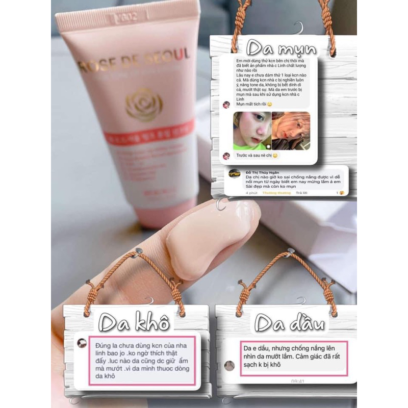 Kem chống nắng rose de seoul pink tone up sun cream 50ml – hạn 2028 Hàn Quốc  IS334