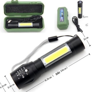 Đèn pin chiếu sáng mini 3 chế độ,Đèn pin cầm tay mini sạc USB
