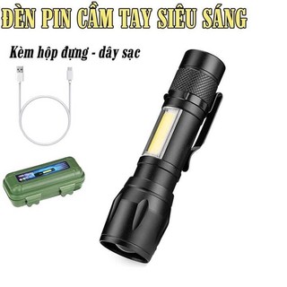 Đèn pin chiếu sáng mini 3 chế độ,Đèn pin cầm tay mini sạc USB