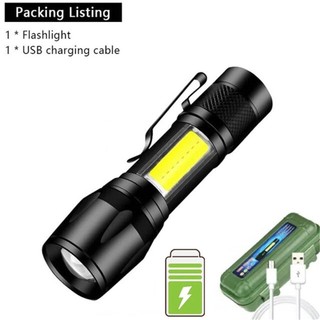 Đèn pin chiếu sáng mini 3 chế độ,Đèn pin cầm tay mini sạc USB