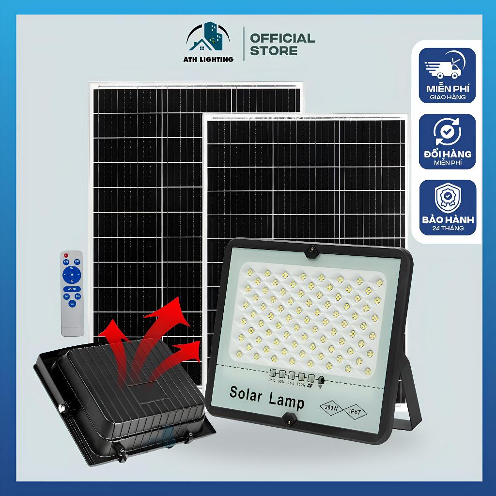 Đèn năng lượng mặt trời chống loá ATH LIGHTING có điều khiển, loại đèn ...