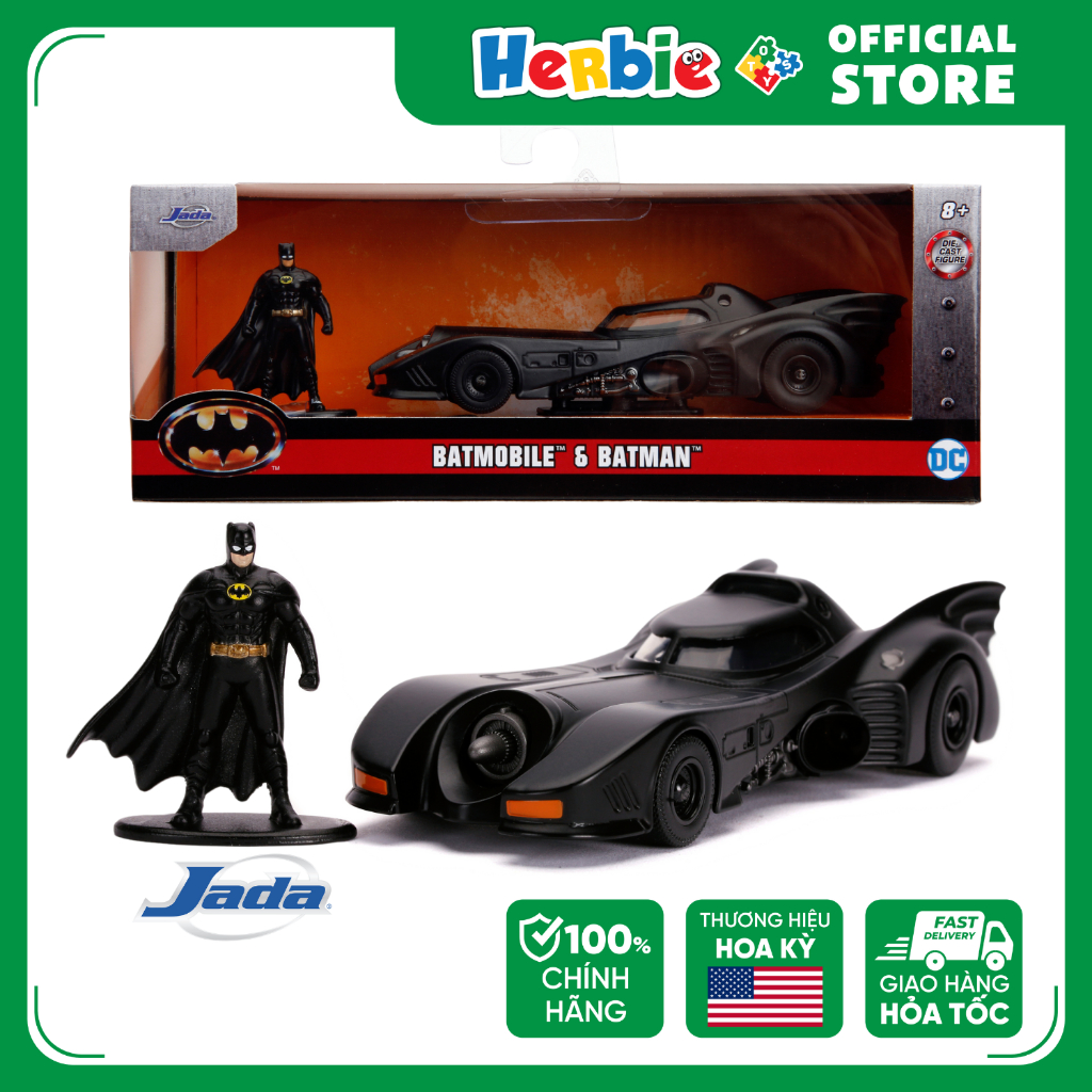 Đồ Chơi Xe Mô Hình JADA TOYS DC Comics Batman 1989 Batmobile & Batman ...