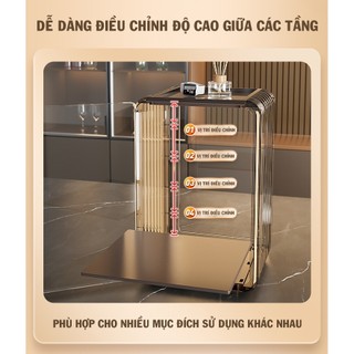 YTC- Kệ Đựng Ly Cốc, Bình Sữa, Tủ Đựng Mỹ Phẩm Để Bàn Bằng Acrylic Trong Suốt Chống Bụi sang trọng