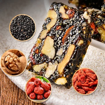 [Sẵn hàng] 100g Bánh óc chó mè đen táo đỏ/Bánh Mè Đen Dinh Dưỡng Siêu Hạt Mè Đen, Táo Đỏ, Óc Chó, Kỷ Tử ít ngọt bao ngon