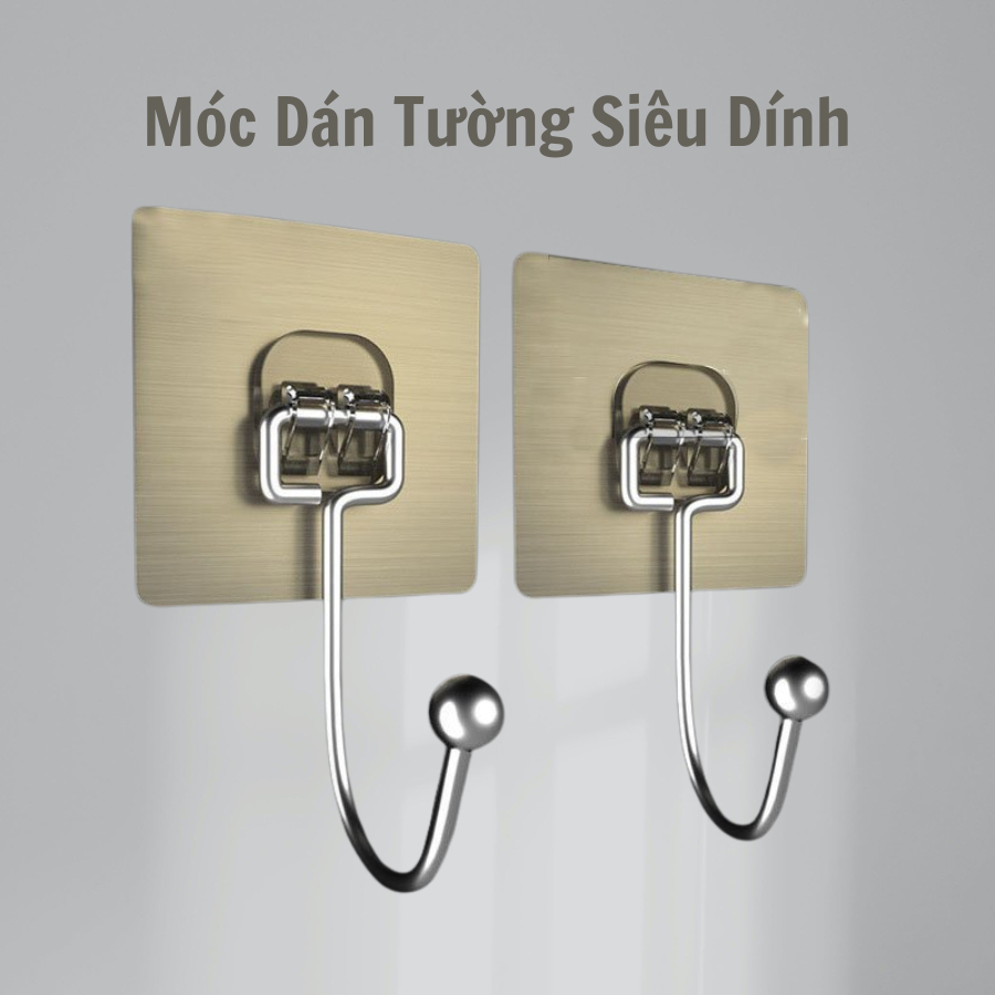 SET 10 Móc Dán Tường Inox Siêu Chắc Chắn – Móc dán tường siêu dính in hình Độc Đáo