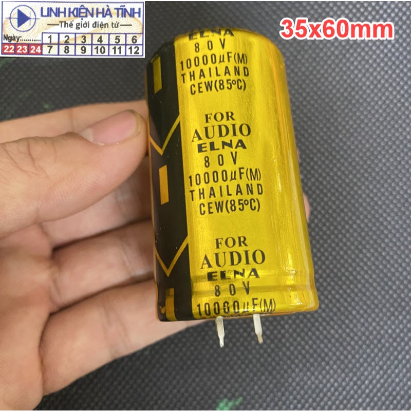 ELNA 10000UF 80V for HiFi Top Audio Filter Capacitor 85°C 35x50mm
