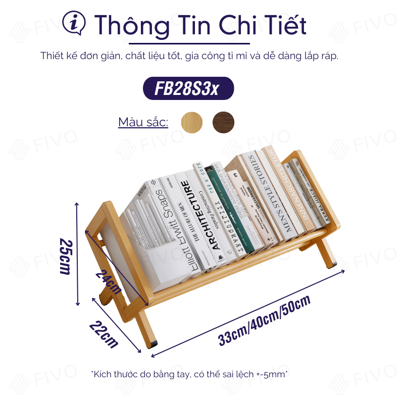 Ảnh Kệ Sách Gỗ Tre Tự Nhiên Để Bàn Mini FB28 FIVO Dễ Lắp Ráp, Tiết Kiệm Diện Tích, Decor Trang Trí Bàn Học Và Bàn Làm Việc 2