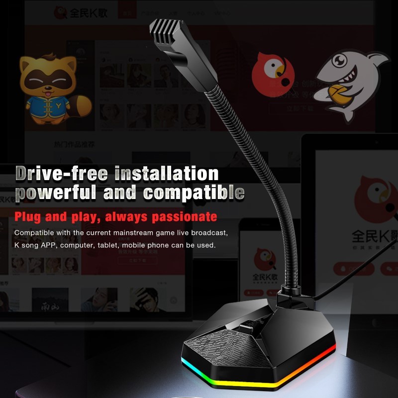 Microphone Led RGB TSP201 kết nối USB | Shopee Việt Nam