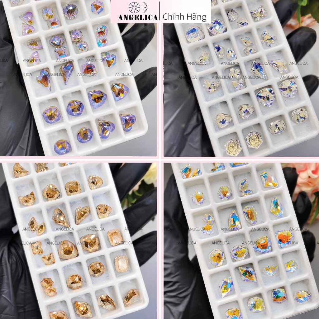 Khay Đá Khối Mix Hình 28 - 30 Viên Siêu Sáng Angelica