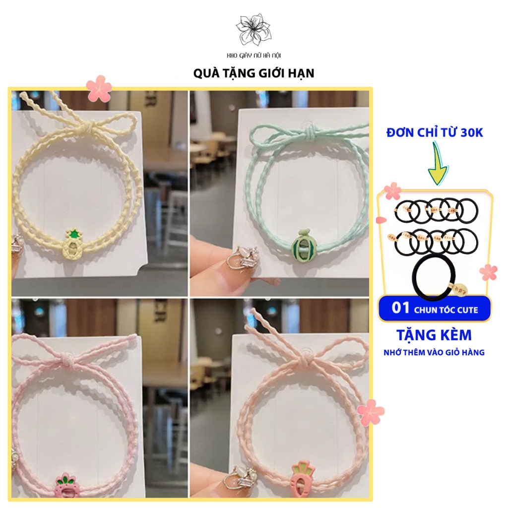 Dây buộc tóc co giãn hình các loại trái cây dễ thương đáng yêu cho nữ