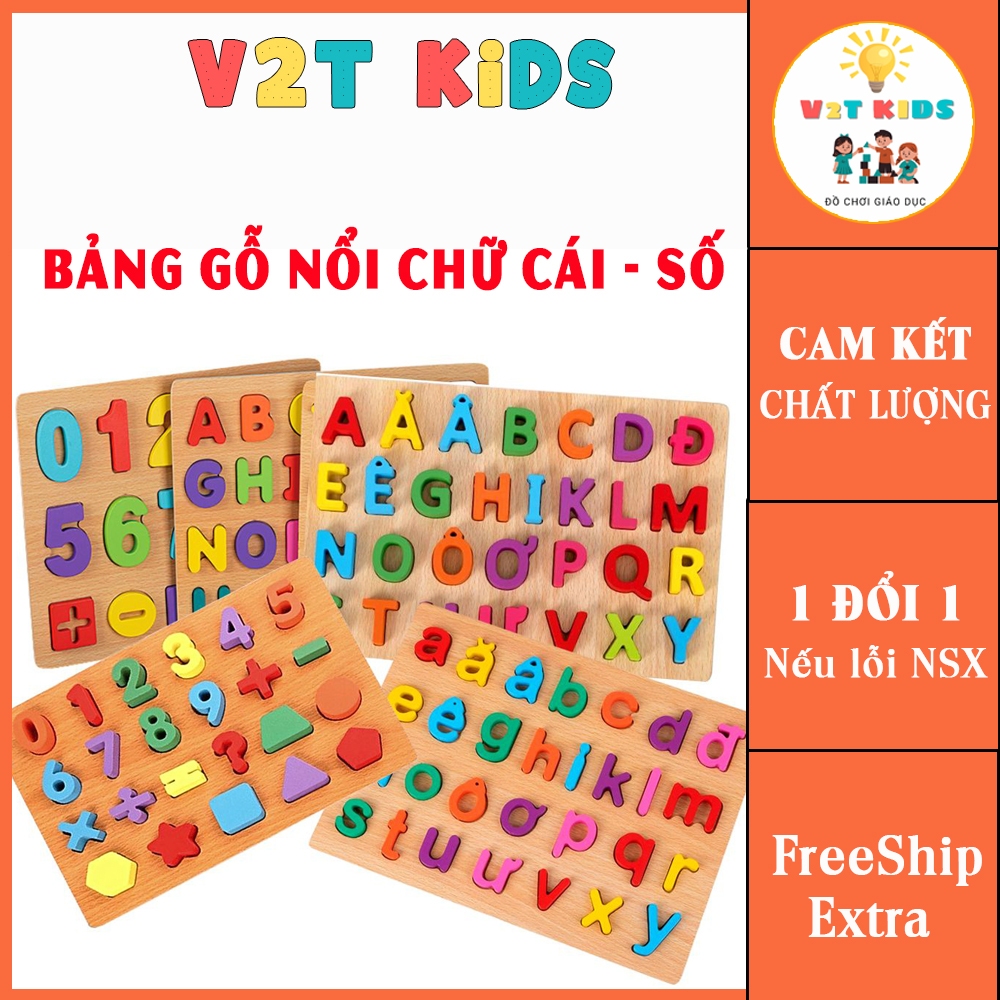 Bảng chữ cái tiếng Việt bằng gỗ cho bé