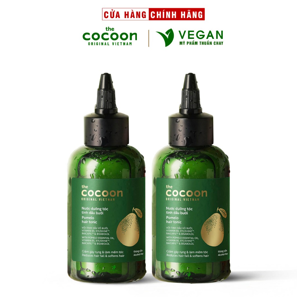 Ảnh Cải tiến mới - Combo 2 Nước dưỡng tóc tinh dầu bưởi (pomelo hair tonic) Cocoon 140ml/1chai 1