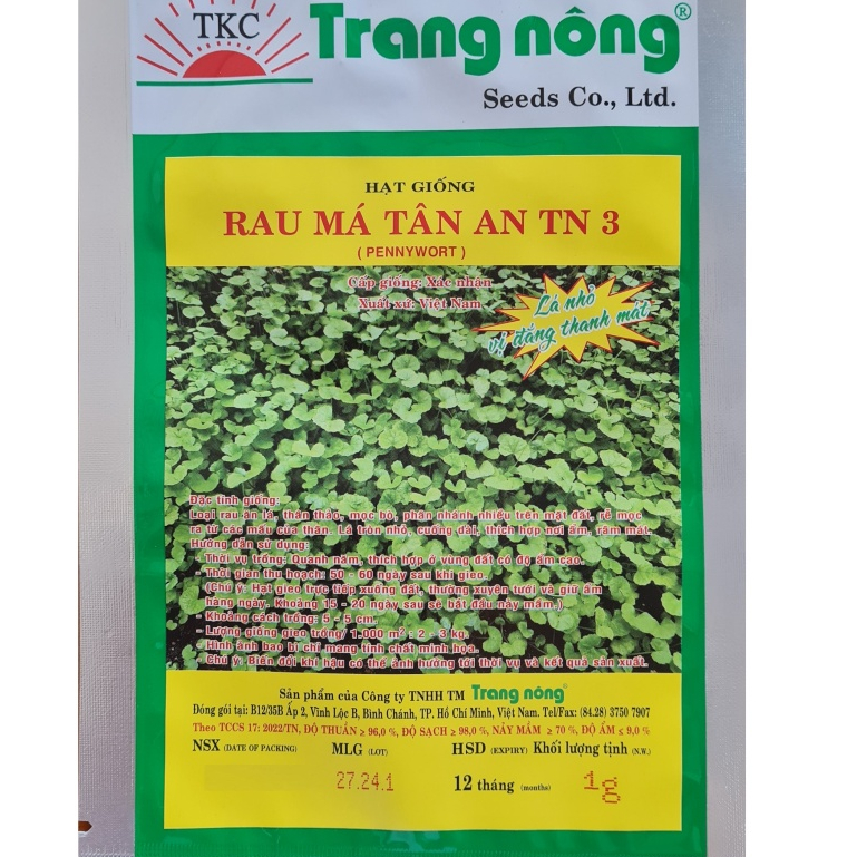 Hạt Giống Rau Má (1gr) Trang Nông | Shopee Việt Nam