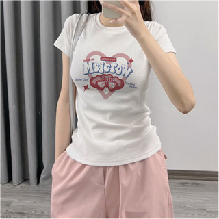 Áo thun babytee Trái tim super cute ôm body chất thun con giãn 4 chiều ngắn tay cổ tròn tôn dáng - ba2008
