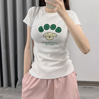 Áo thun babytee Cute puppy ôm body chất thun con giãn 4 chiều ngắn tay cổ tròn tôn dáng - ba2004