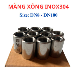 Măng xông ren trong inox 304 (măng sông) khớp nối ren trong DN65 - DN100