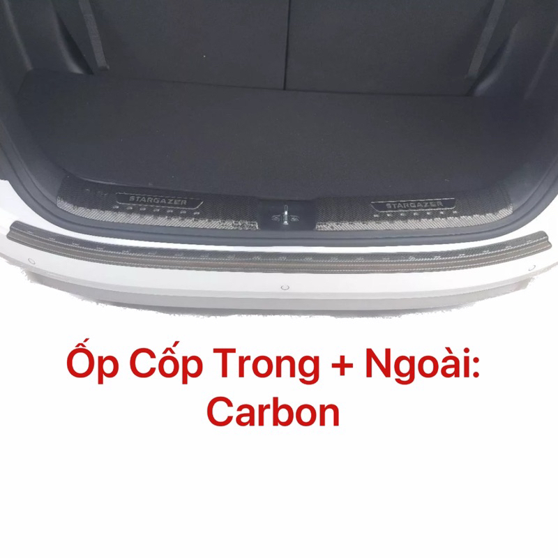 Ốp Chống trầy Cốp Trong Ngoài CACBON xe Stargazer 2022 2023 2024 2025 Vân Carbon cao cấp