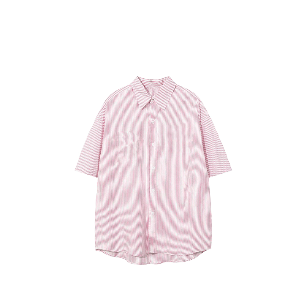 Áo Sơ Mi Kẻ Sọc Nam Nữ Unisex Ngắn Tay Chất Liệu Oxford Dày Dặn Oversized Local Brand HALLEY A8