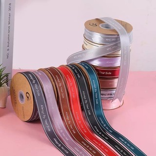 Ruy Băng Chữ Always By Your Side 2.5cm Cuộn 35mét Lụa Satin decor tiệc, trang trí bánh kem, bó hoa sang trọng