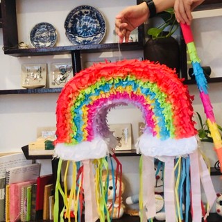 [Tặng gậy đập] Pinata Cầu Vồng Rainbow - Trò chơi đập kẹo - Trang Trí Sinh Nhật Cho Bé Trai và Bé Gái