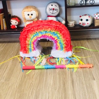 [Tặng gậy đập] Pinata Cầu Vồng Rainbow - Trò chơi đập kẹo - Trang Trí Sinh Nhật Cho Bé Trai và Bé Gái