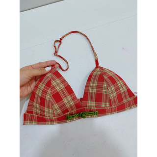 Áo bra sườn xám không gọng mút mỏng tone hồng - handmade by Mimi house