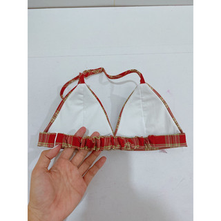Áo bra sườn xám không gọng mút mỏng tone hồng - handmade by Mimi house