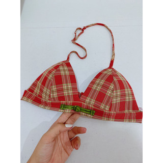 Áo bra sườn xám không gọng mút mỏng tone hồng - handmade by Mimi house