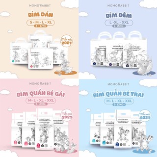 Tã/Bỉm quần Momo Rabbit Classic  2024 ngăn ngừa hăm tã Size L28/XL22/XXL18