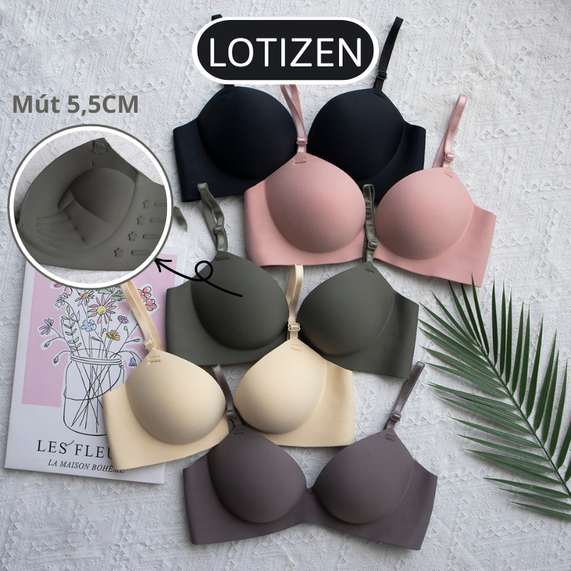 Áo lót nữ đúc su MÚT DÀY 1CM ~ 5CM cao cấp áo ngực su đường may chữ V chống rách Áo ngực su đúc Lotizen top bán chạy | BigBuy360 - bigbuy360.vn