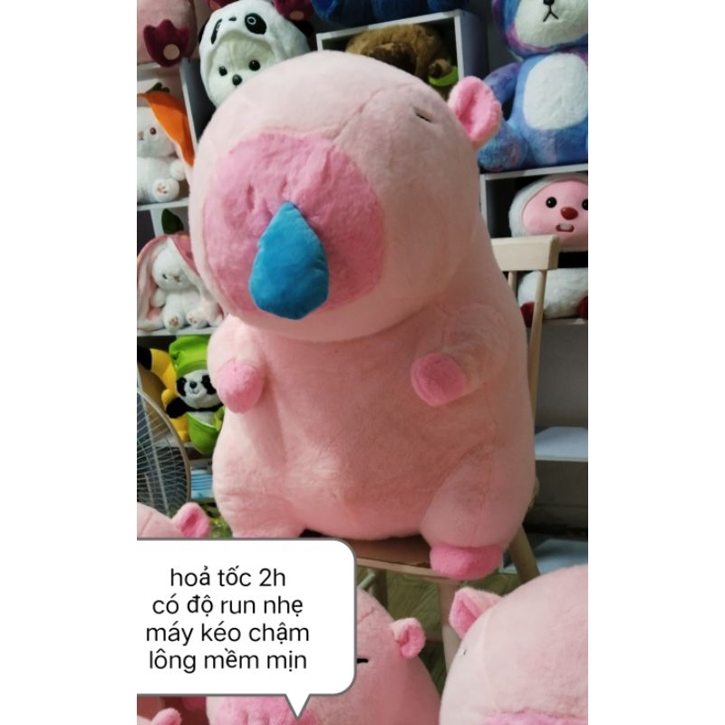 Gấu bông capybara chảy nước mũi kéo được, capybara hồng, capybara gà ...