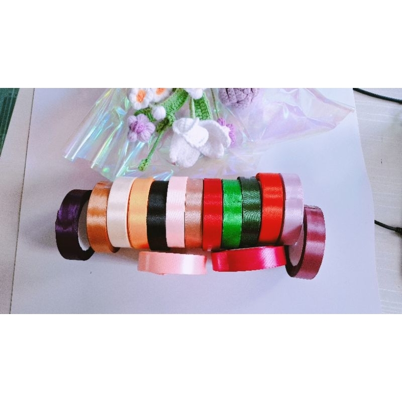 Ruy băng/ribbon/ ri băng pilyester 2cm | Shopee Việt Nam