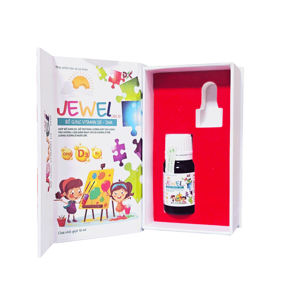 Dung Dịch Nhỏ Giọt JeWel Fobe Bổ Sung D3 K2 Giúp Bé Phát Triển N1