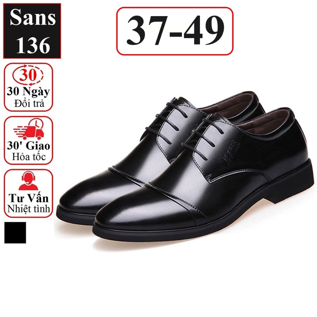 Giày da nam cao cấp buộc dây Sans136 giầy tây công sở đẹp size nhỏ 37 ...