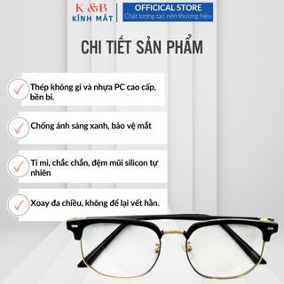Kính Giả Cận Vuông đổi màu sử dụng Cho ban ngày và đêm Tích Hợp  Chống Ánh Sáng Xanh - SALE 30% SV5
