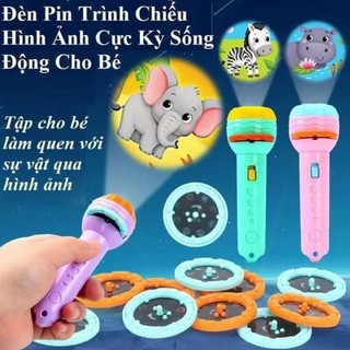 Đèn Pin Chiếu Hình Full Combo Bộ 80 Hình Cho Bé Thoả Thích Khám Phá, Đồ Chơi Chiếu Hình Con Vật Đồ Vật 89005