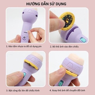 Đèn Pin Chiếu Hình Full Combo Bộ 80 Hình Cho Bé Thoả Thích Khám Phá, Đồ Chơi Chiếu Hình Con Vật Đồ Vật 89005