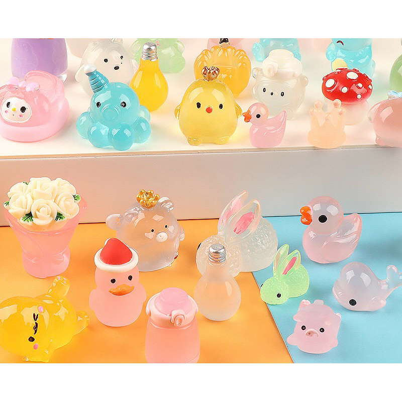 Charm phát sáng- charm dạ quang nhiều hình đầy màu sắc ngẫu nhiên trang ...