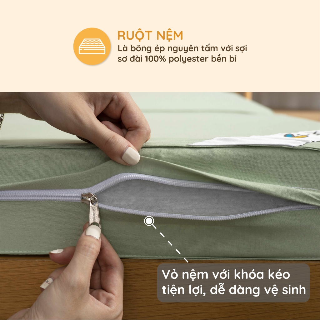 Ảnh Nệm bông ép K-Bedding By Everon chất vải microfiber KMS, độ dày 5cm và 9cm, bảo hành 5 năm 1