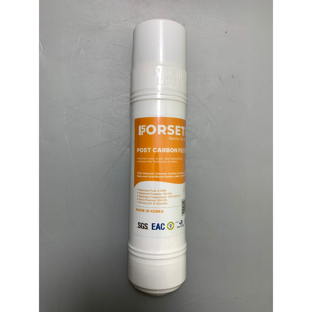 Combo 6 Lõi Lọc FORSETI Gồm 2 Sed + 1 Pre Carbon + 1 RO Membrane + 1 Post Carbon+ 1 Hydrogen Alkaline Nhập Khẩu Hàn Quốc