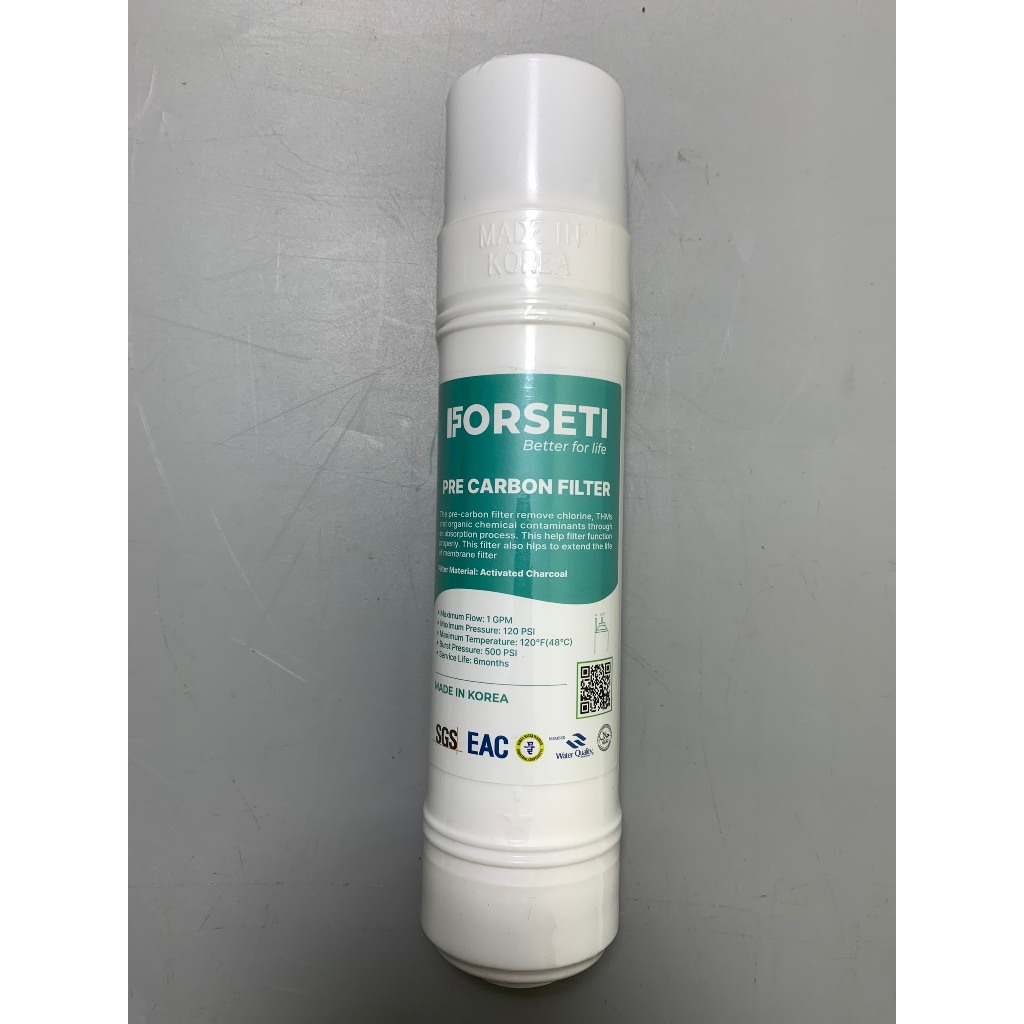 Combo 8 Lõi Lọc FORSETI Gồm 2 Sediment + 2 Pre Carbon + 1 RO Membrane + 1 Post Carbon + 1 Hydrogen Alkaline + 1 Nano