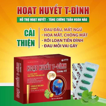 ( chính hãng nhà thuốc )Hoạt huyết T-đình ginko VT giúp lưu thông máu lên não ,hoạt huyết cải thiện rối loạn tiền đình