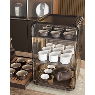 YTC- Kệ Đựng Ly Cốc, Bình Sữa, Tủ Đựng Mỹ Phẩm Để Bàn Bằng Acrylic Trong Suốt Chống Bụi sang trọng