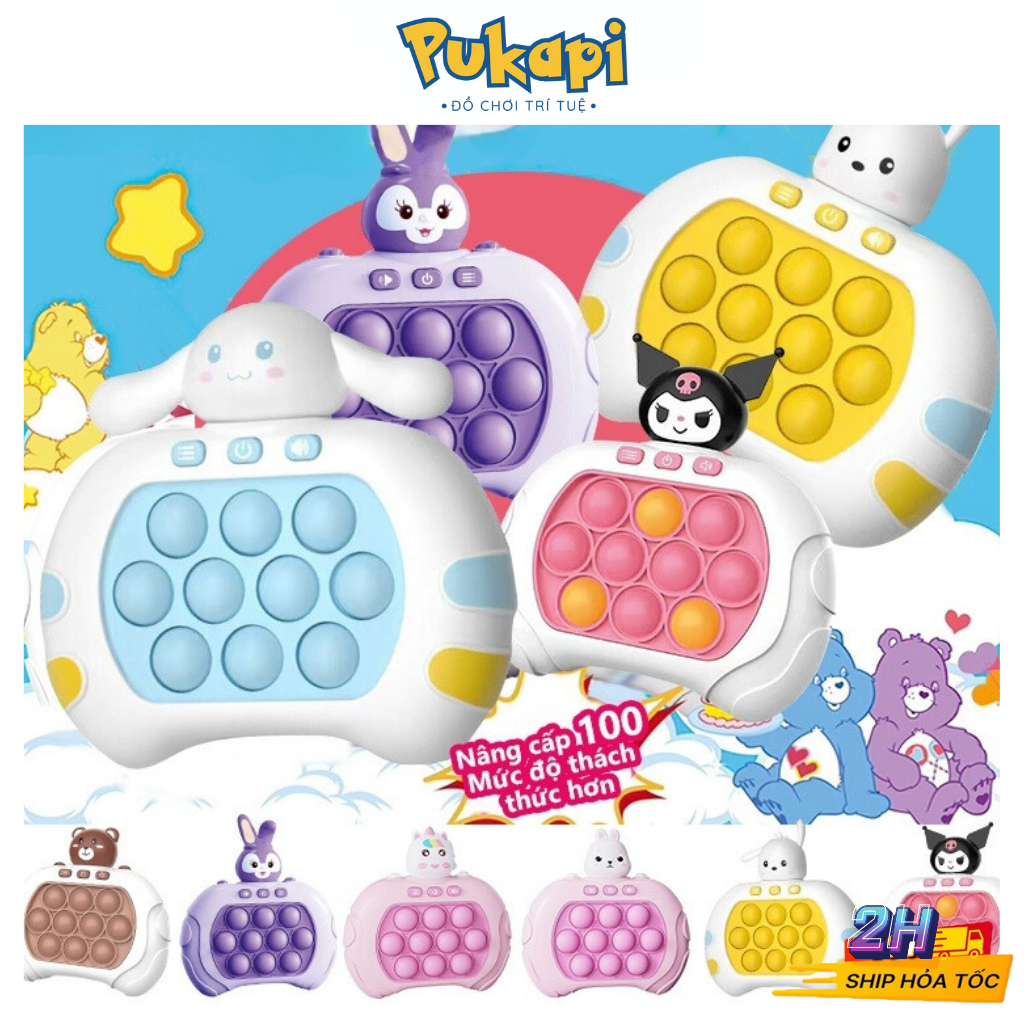 Đồ Chơi Pop it Thế Hệ Mới, Pop It Điện Tử Máy Chơi Game Giải Trí Bấm Nút Theo Đèn Nhạc Với Nhiều Level -Đồ Chơi PUKAPI