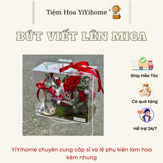 Bút Mực Trắng Viết Lên Mica, Giấy Bóng Kính Không Lem ,Không Mờ Văn Phòng Phẩm Cao Cấp Nhà YIYIHOME